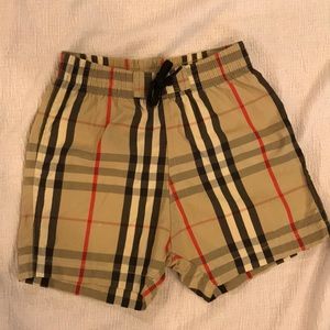 Burberry swim trunks 12-18 months